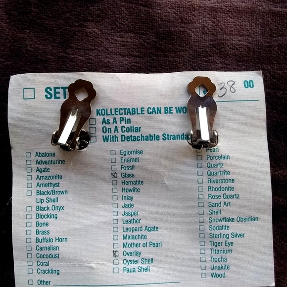 Vintage Boho Black Glass Dangle Earrings - Picture 4 of 5